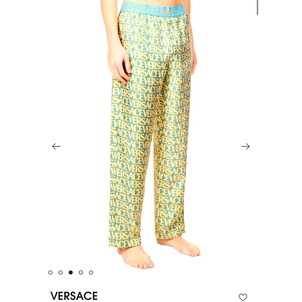 Original Versace Branded-waistband Silk Pyjama Bottoms